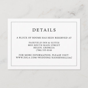 Informações Cartão de Detalhes de Retenção do Monograma