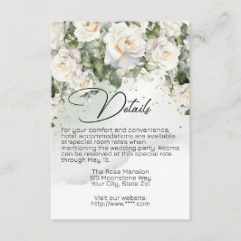 Informações Cartão de Detalhes do Casamento Chantilly Lace
