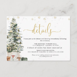 Informações Cartão de Detalhes do Casamento da Árvore de Natal