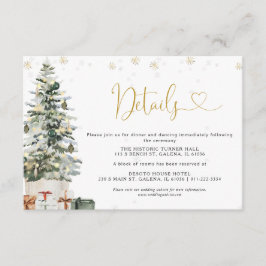 Informações Cartão de Detalhes do Casamento da Árvore de Natal