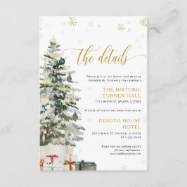 Informações Cartão de Detalhes do Casamento da Árvore de Natal