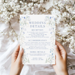 Informações Cartão de Detalhes do Casamento de Verruga Floral 