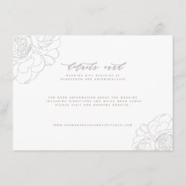 Informações Cartão de detalhes do casamento floral elegante