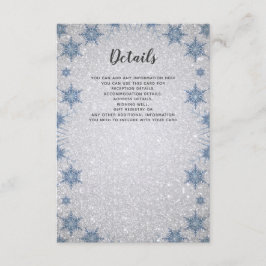 Informações Cartão de Detalhes do casamento no inverno do Floc