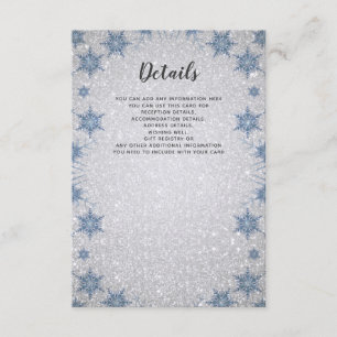 Informações Cartão de Detalhes do casamento no inverno do Floc