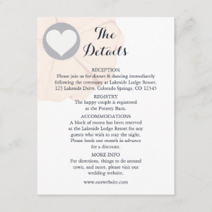 Informações Cartão de Detalhes do Casamento Pearl Black Watusi