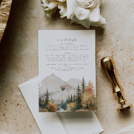 Informações Cartão de Detalhes do Casamento Rustic Watercolor