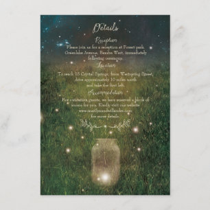 Informações Cartão de detalhes Enchanted rústico da floresta