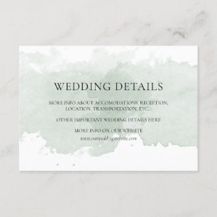 Informações Cartão de detalhes verde abstrato do casamento da