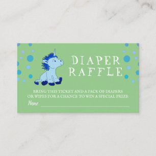 Informações Cartão de Diaper Raffle Unicórnio Azul para Bebê M