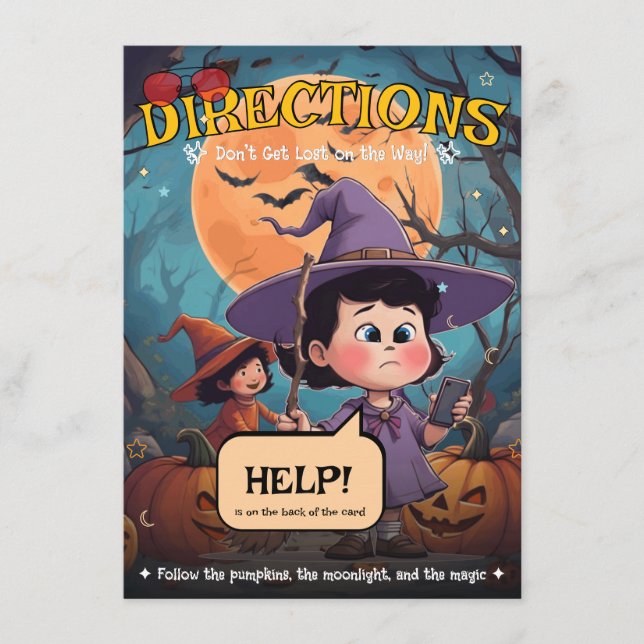 Informações Cartão de Direção de Pumpkin Trail (Frente)