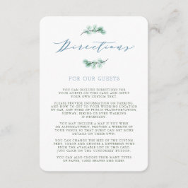 Informações Cartão de Direções de Casamento com Jardim de Sucu