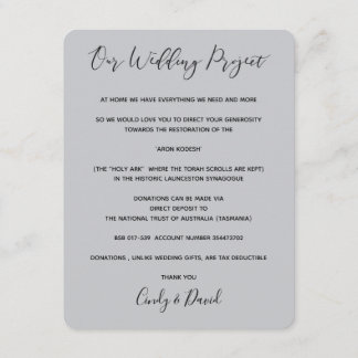 Informações Cartão de Doação - Floresta Romântica