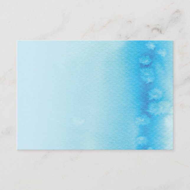 Informações CARTÃO DE ENCERRAMENTO :: azul aquarela ombre (Frente)