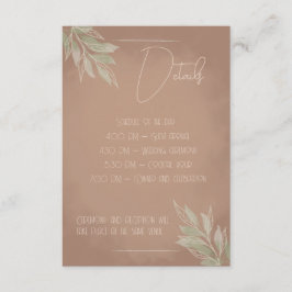 Informações Cartão de Enclausura de Casamento Boho Terracota