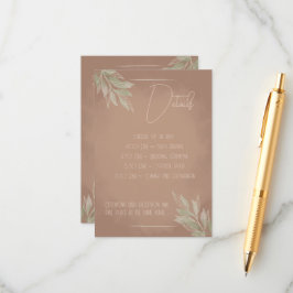 Informações Cartão de Enclausura de Casamento Boho Terracota