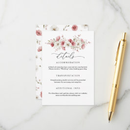 Informações Cartão de Enclausura de Casamento com Flores Silve