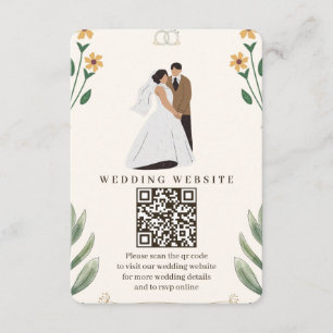 Informações Cartão de Enclausura de Casamento com Flores Silve