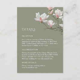 Informações Cartão de Enclausura de Casamento de Magnólia de B