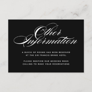 Informações Cartão de Enclausura de Casamento Elegante