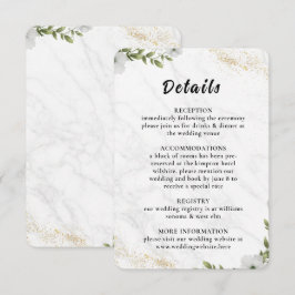 Informações Cartão de Enclausura de Casamento Floral Elegante