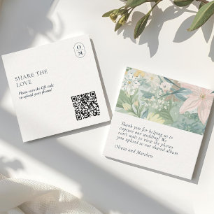 Informações Cartão de Enclausura Floral com Monograma Chic par