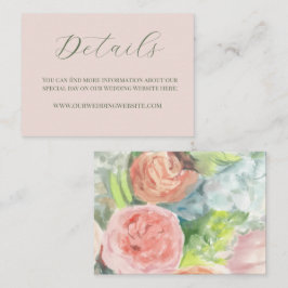 Informações Cartão de Enclausura Rosa Pálido & Floral