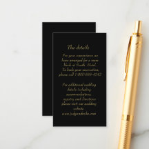 Cartão de Enclausuramento Art Déco Preto e Dourado