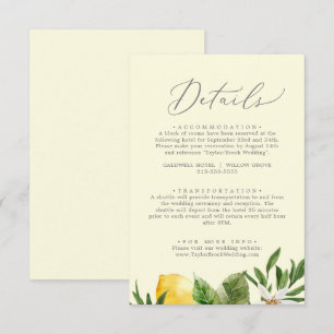 Informações Cartão de Enclausuramento com Detalhes Amarelos de