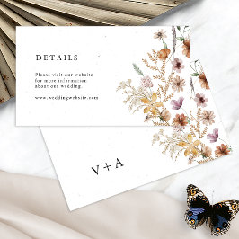 Informações Cartão de Enclausuramento de Casamento Boho Branco