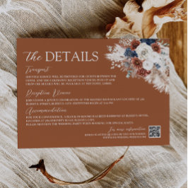 Informações Cartão de Enclausuramento de Casamento Boho Terrac