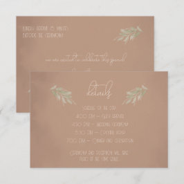 Informações Cartão de Enclausuramento de Casamento Boho Terrac