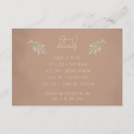 Informações Cartão de Enclausuramento de Casamento Boho Terrac