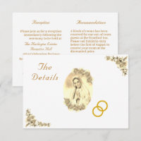 Cartão de Enclausuramento de Casamento Católico Vi