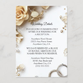 Informações Cartão de Enclausuramento de Casamento de Rosas Do