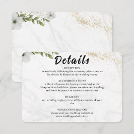 Informações Cartão de Enclausuramento de Casamento Floral Eleg