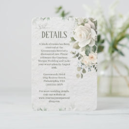 Informações Cartão de Enclausuramento de Casamento Floral Eleg