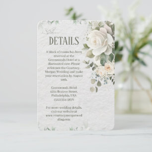 Informações Cartão de Enclausuramento de Casamento Floral Eleg