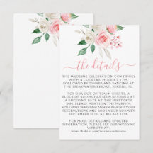 Cartão de Enclausuramento de Casamento Floral em A