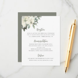 Informações Cartão de Enclausuramento de Casamento Floral Verd