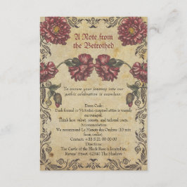 Informações Cartão de Enclausuramento de Casamento Gótico com
