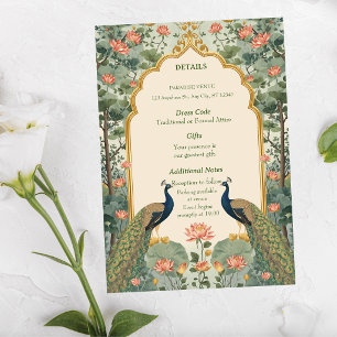Informações Cartão de Enclausuramento de Casamento Indiano Pic