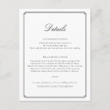 Cartão de Enclausuramento de Casamento Preto