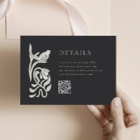 Cartão de Enclausuramento de Detalhes em Preto e B