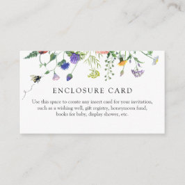 Informações Cartão de Enclausuramento de Flores Silvestres e C