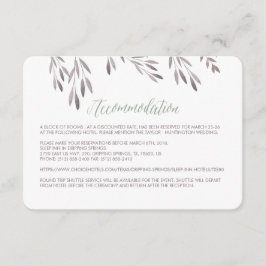 Informações Cartão de Enclausuramento de Hotel de Casamento de