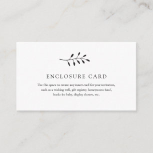 Informações Cartão de Enclausuramento de Ramo Simples