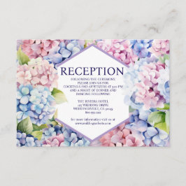 Informações Cartão de Enclausuramento de Recepção Hydrangea