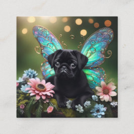 Informações Cartão de Enclausuramento do Pug Fada Floral