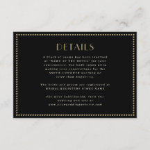 Cartão de Enclausuramento Elegante Bordado Art Dec